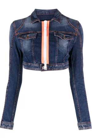 Dsquared2 Cropped denim cotton jacket