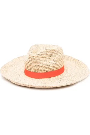 Paul Smith Ribbon-band straw fedora hat