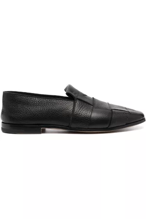 Premiata Men Loafers - Double-strap detail leather loafers