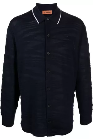 Missoni Contrasting-trim wool-blend shirt