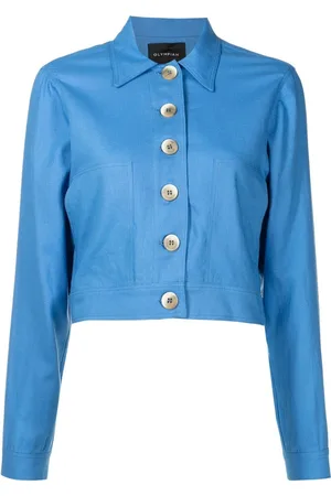 Olympiah Cropped button-front jacket