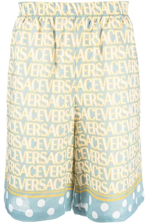 VERSACE Allover linen shorts