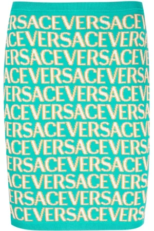 VERSACE Allover knitted miniskirt