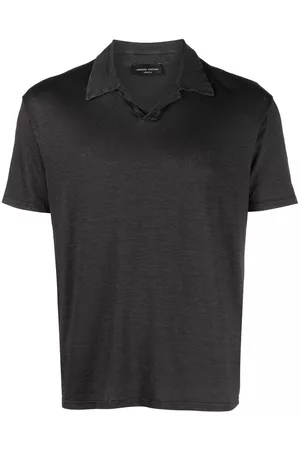 Roberto Collina Men Polo Shirts - Short-sleeve linen polo shirt