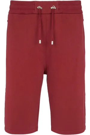 Balmain Drawstring organic cotton track shorts