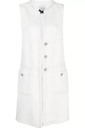 Edward Achour Paris Button-fastening tweed vest-dress