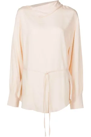 Uma Raquel Davidowicz Tied-waist long-sleeve blouse