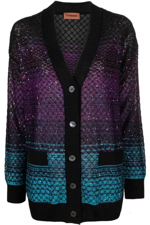 Missoni Ombré-effect crochet-knit cardigan