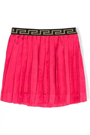 VERSACE Skirts - Logo-tape pleated skirt