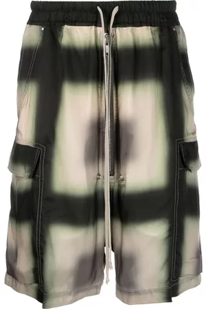 Rick Owens Graphic-print drop-crotch shorts