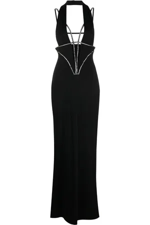 GENNY Crystal-embellished maxi dress