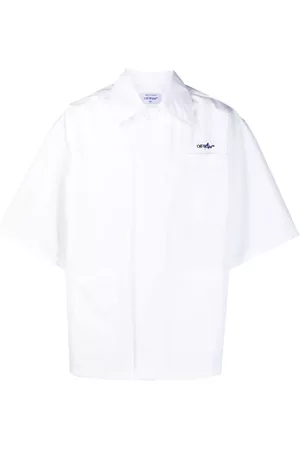 OFF-WHITE Men Short sleeves - Embroidered short-sleeve shirt