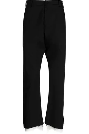Sulvam Frayed-hem wool trousers
