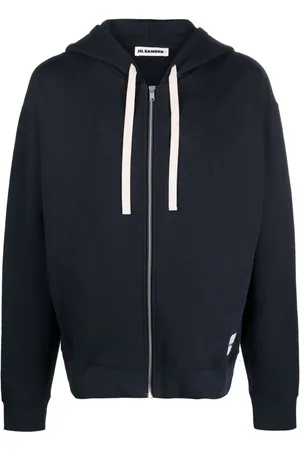 Jil Sander Logo-patch zip-up hoodie
