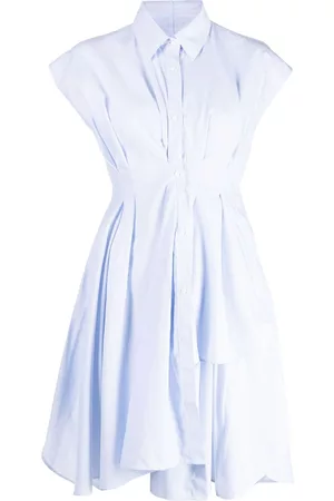 JNBY Ruffled fitted-waist cotton dress