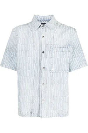 AMIRI Jacquard-logo denim shirt