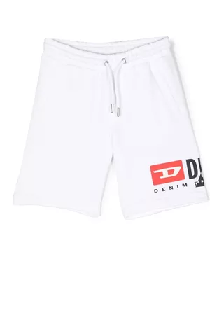 Diesel Boys Shorts - Logo-print cotton shorts