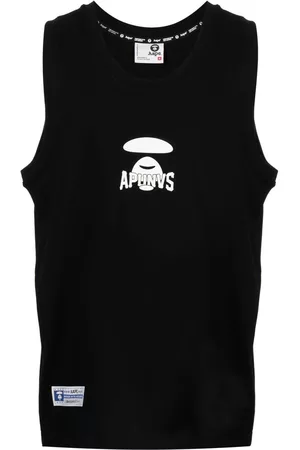 AAPE BY A BATHING APE Men Tank Tops - Logo-print cotton tank top