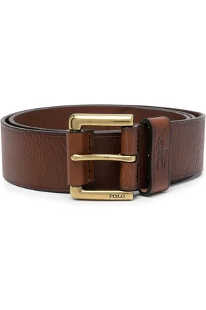 Ralph Lauren Pebbled-texture leather belt