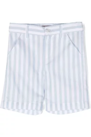 LITTLE BEAR Striped cotton tailored shorts