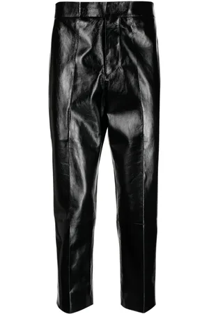 SAPIO Cropped leather trousers