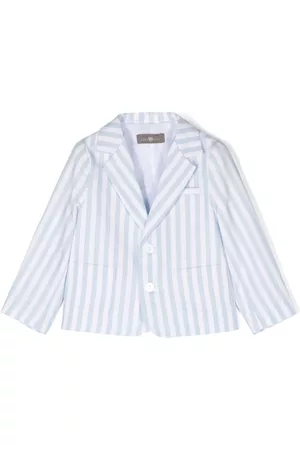 LITTLE BEAR Striped single-breasted blazer