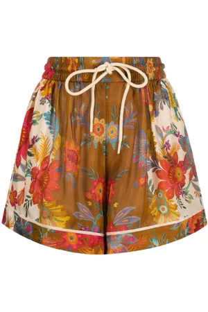 ZIMMERMANN Ginger floral-print silk shorts