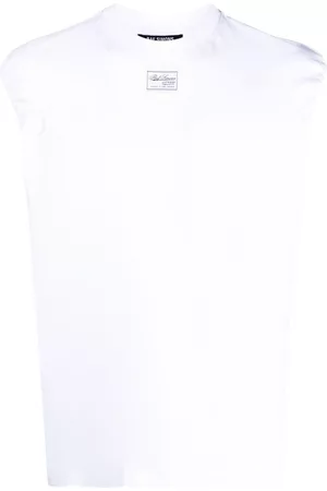 RAF SIMONS Logo-patch sleeveless top