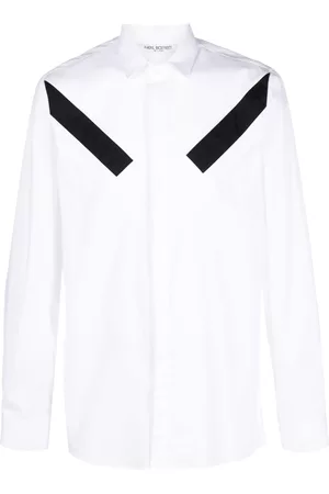 Neil Barrett Men Long sleeves - Stripe-detail long-sleeve shirt