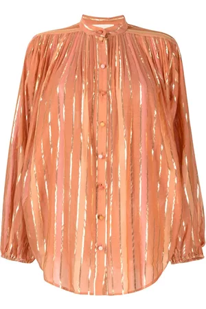 ZIMMERMANN Stripe-pattern cotton-blend blouse