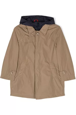 FAY KIDS Boys Trench Coats - Gabardine hooded trench coat
