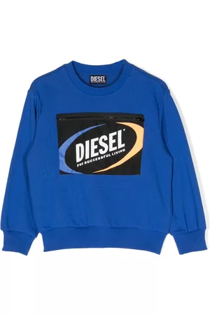 Diesel Boys Sweatshirts - Logo-print long-sleeve sweatshirt