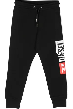 Diesel Boys Pants - Logo-print cotton track pants
