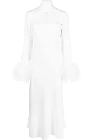 16Arlington Odessa feather-trimmed dress