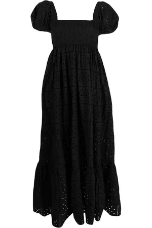 Ganni Broderie anglaise organic-cotton maxi dress