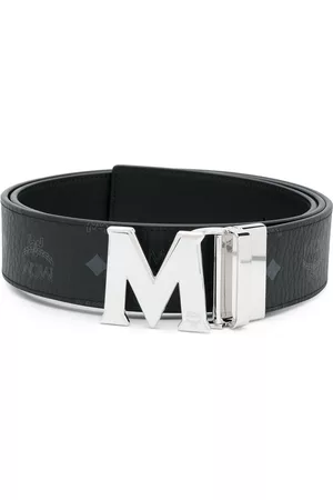MCM Men Belts - Logo-print branded-buckle belt