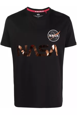 Alpha Industries Men Short Sleeve - NASA patch cotton T-shirt