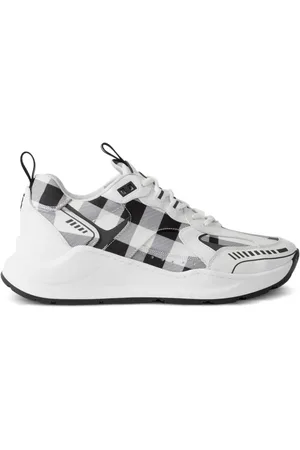 Burberry Check-pattern leather sneakers