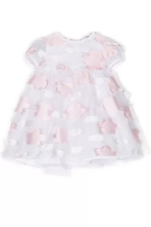 LITTLE BEAR Floral-embroidered cotton dress