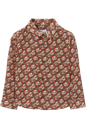 Burberry Thoma Bear print cotton-silk shirt