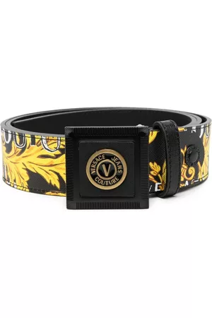 VERSACE Men Belts - Logo-print leather belt