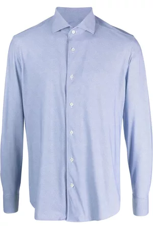 corneliani Men Long sleeves - Spread-collar long-sleeve shirt
