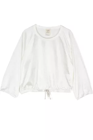 Caffe' D'orzo Girls Blouses - Long-sleeve drawstring blouse