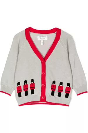 Rachel Riley Intarsia-knit V-neck cardigan