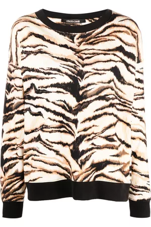 Roberto Cavalli Women Long Sleeve - Animal-print long-sleeve T-shirt