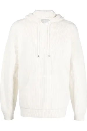 Drôle de Monsieur Logo-embroidered waffle-knit hoodie