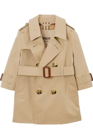 Burberry Girls Trench Coats - Belted gabardine trench coat