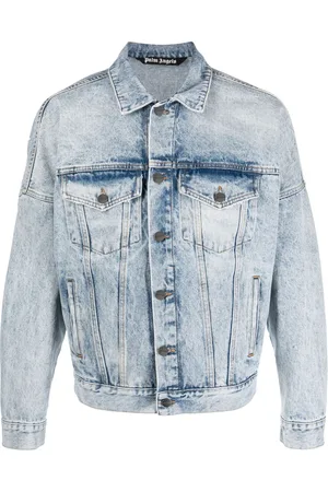 Palm Angels Logo-print denim trucker jacket