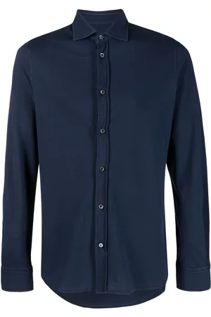Circolo Men Long sleeves - Long-sleeve buttoned cotton shirt