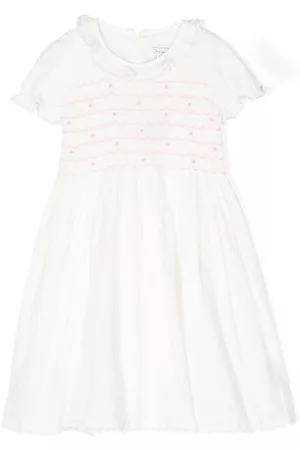 Rachel Riley Floral-embroidery short-sleeve dress